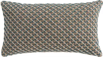 Подушка декоративная из джута и шерсти Raw 70X40 CM голубая