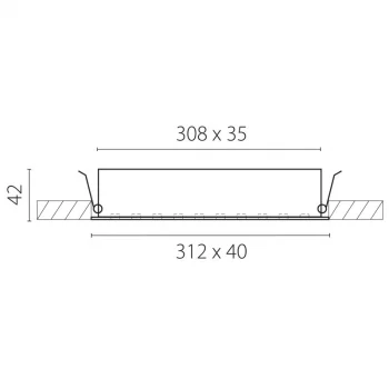 Встраиваемый светодиодный светильник Guarda 31X4X4 CM