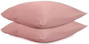 Набор наволочек из сатина Essential 70X70 / 70X70 CM тёмно-розового цвета