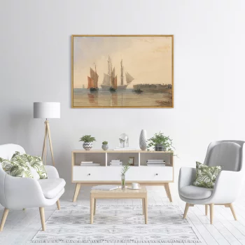 Постер на холсте Entrance to Calais Harbour 105X75 CM
