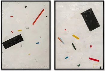 Набор из двух постеров на холсте Day and Night 75X105 / 75X105 CM