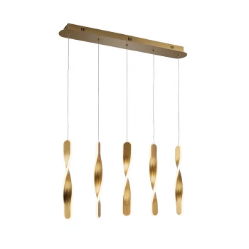 Люстра Twist 5L золотая 77X41X9 CM