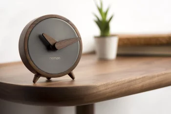 Часы настольные Atomo Ø10 CM цвет графит