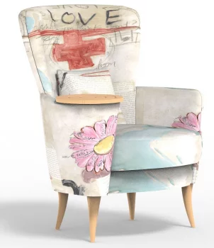 Кресло с встроенным столиком Christie 90X90X103 CM