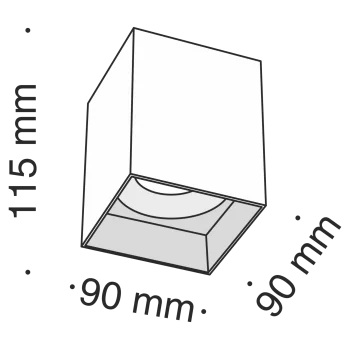 Потолочный накладной светильник 9X9X11.5 CM