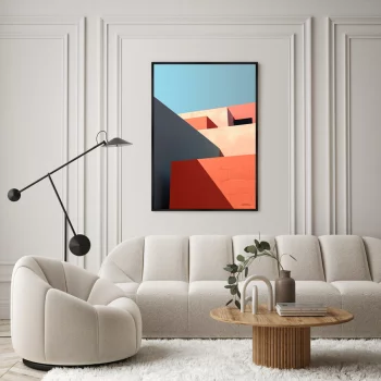 Постер на холсте City morning geometry 75X105 CM