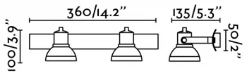 Настенный светильник Ring LED 36X14X10 CM никель