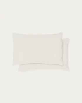 Набор из 2 наволочек из бежевой льняной смеси Simmel 50X70 CM