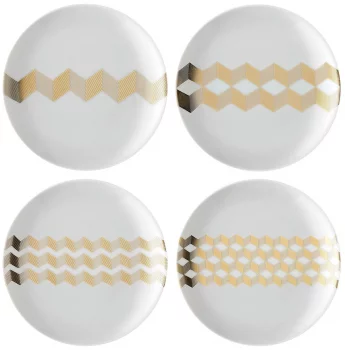 Набор из 4 блюдец Signature Chevron Ø16 CM