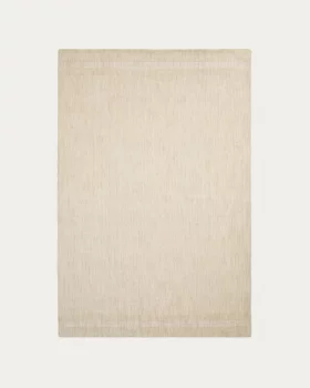 Бежевый полосатый жаккардовый шерстяной ковер Dalena 230X160 CM