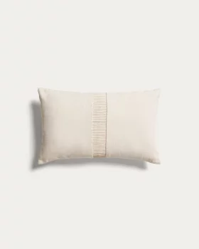 Хлопковая наволочка Luadia с плиссированной деталью экрю 30X50 CM