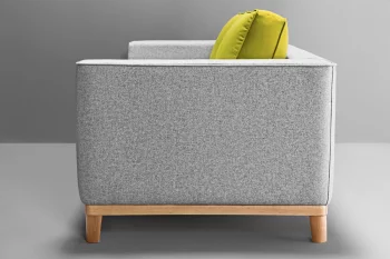 Двухместный диван GASTBY 202X102X85 CM серо-желтый