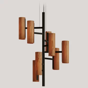 Люстра Black Note Chandelier 50X50X100 CM Natural Cherry
