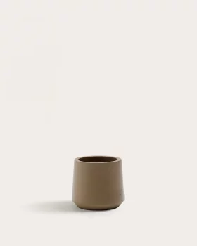 Бежевая цементная кашпо Calun 32 CM