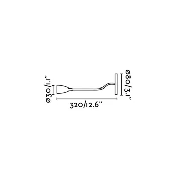 Встраиваемое прикроватное бра Loke LED 32X8 CM