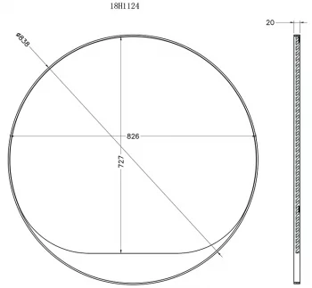 Зеркало круглое Alize Ø84 CM