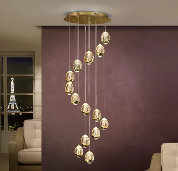 Подвесной светодиодный светильник 14 LED Rocio 50X50X100-300 CM золотой цвет