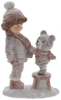 Фигурка декоративная Boy and the Bear Cub 9X5X14 CM