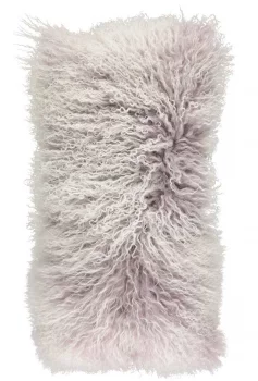 Подушка из меха тибетской козы Tibetan 28X56 CM Cloud Grey/Snow