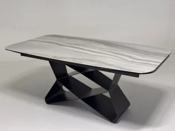 Раскладной обеденный стол ABSALON 180 ICE AGATE 180X100X76 CM