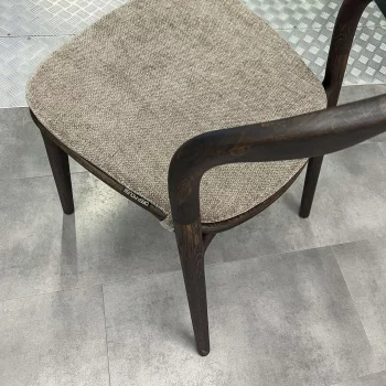 Подушка на стул Лугано без подлокотников бежево-коричневая ткань 45X43X2 CM