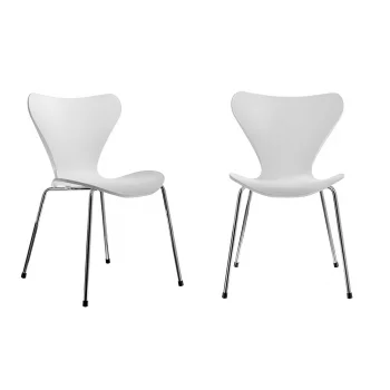 Комплект из 2 стульев Seven Style белый с хромированными ножками 48X53X80 CM