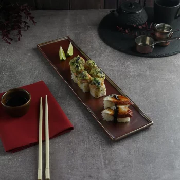 Блюдо прямоугольное Antic Copper Panasia 41X10 CM