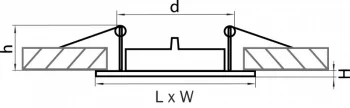 Встраиваемый светильник Lega 9X9X3 CM