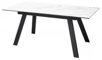 Раскладной стол МОРИС-2 140 MATTE белый мрамор 140X80X76 CM
