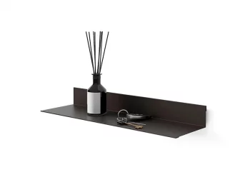 Настенная металлическая полка Сет черная 60X17X7 CM