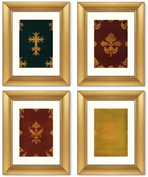 Набор из 4-х картин Floral pattern 41X51 / 41X51 / 41X51 / 41X51 CM