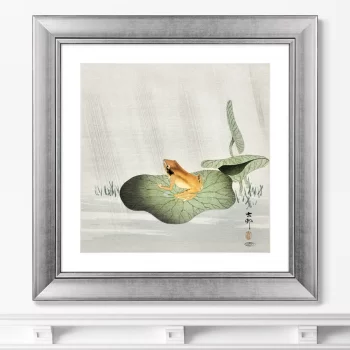 Постер Frog on lotus leaf 61X61 CM