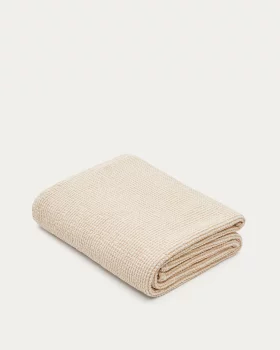 Покрывало из 100% хлопка Senara бежевое для кровати 150/160 см 240X260 CM