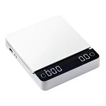 Весы кофейные портативные белые 0,3г-2кг батарея 1200 mAH ZeroHero