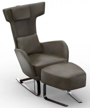 Кресло с оттоманкой Kangou 70X94X109 / 52X51X48 CM
