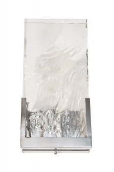 Бра хром, прозрачное стекло 4X14X27 CM