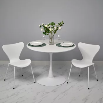 Комплект из 4 стульев Seven Style белый с белыми ножками 48X53X80 CM