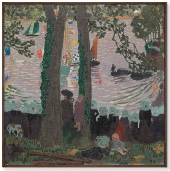 Постер Blessing of a Yacht on the Belon River 105X105 CM