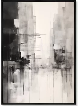 Постер на холсте Rain in the city 75X105 CM