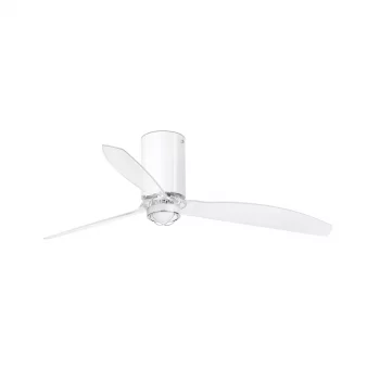 Потолочный вентилятор со светодиодной подсветкой Mini Tube Fan белый/прозрачный 128 CM