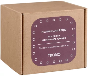 Свеча декоративная Edge 9X9X11 CM бордового цвета