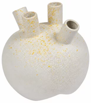 Бежевая керамическая ваза Beige Oblic 24X24X26 CM