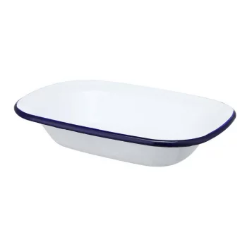 Блюдо для подачи 24,7*18,5 см h5 см 1000 мл Blue Rim эмалированая сталь SUNNEX [1]