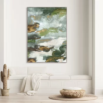 Репродукция на холсте River from a birds-eye view 105X145 CM