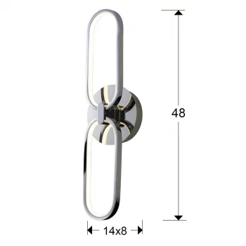 Бра Colette LED 2L хром 13X8X50 CM