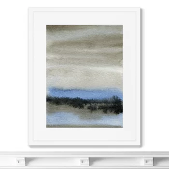 Постер Autumn sky forest and river 42X52 CM