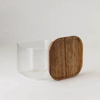 Банка для хранения квадратная glass acacia, 600 мл