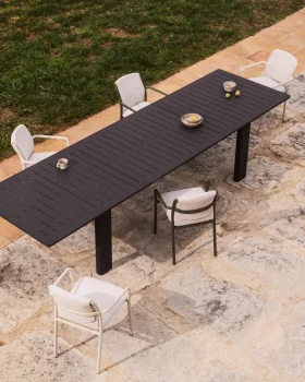 Раздвижной стол Livorno из алюминия графитового цвета 233(350)X100 CM