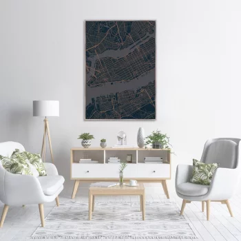 Постер на холсте Underground geometry of New York 75X105 CM