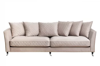 Диван Sorrento 250 трехместный в светло-сером велюре 250X101X90 CM